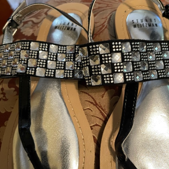 Stuart Weitzman Silver Jeweled Thongs (Girls) - 4 - Picture 5 of 13